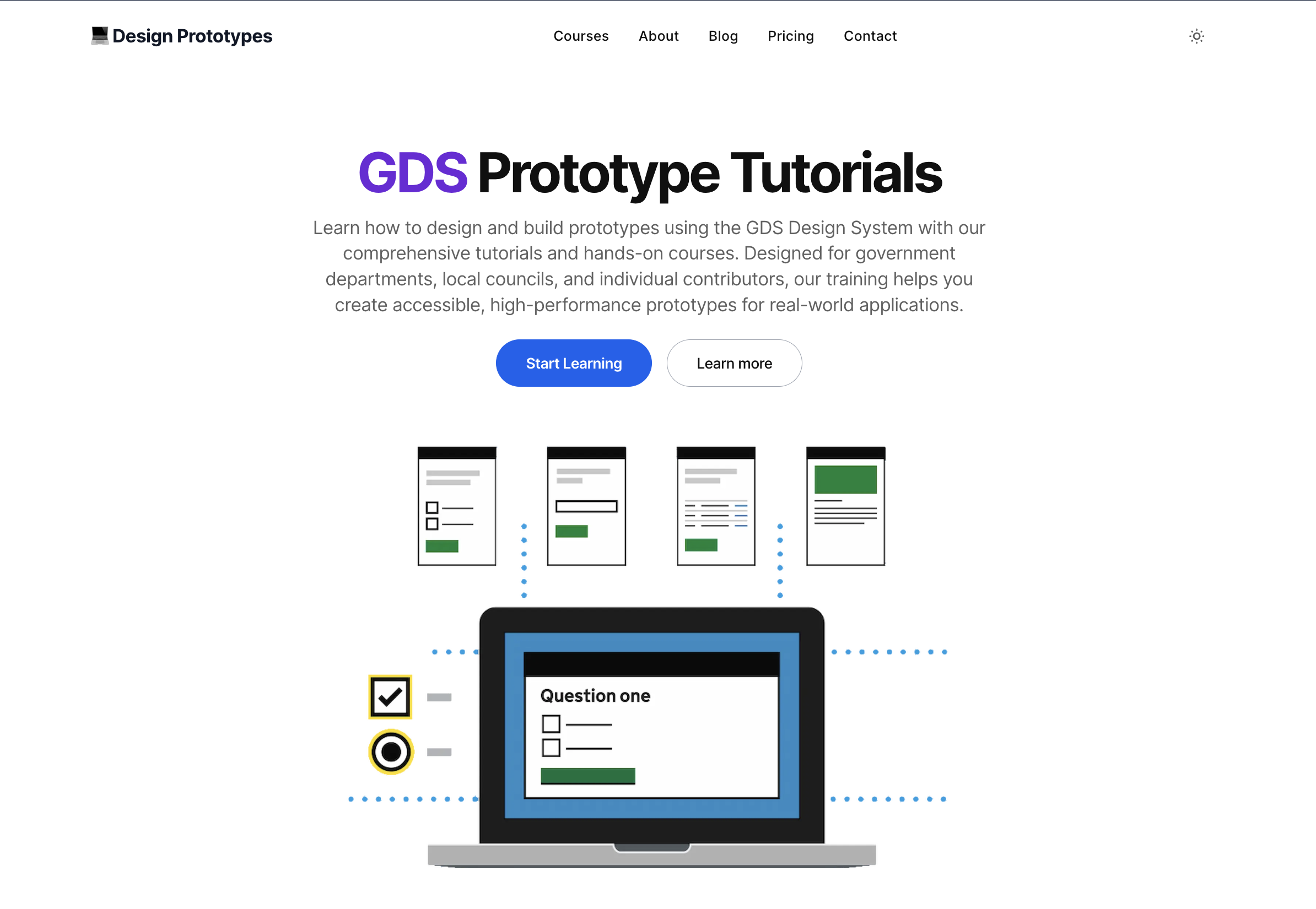 Design Prototypes: a GDS learning platform built on Rails cover